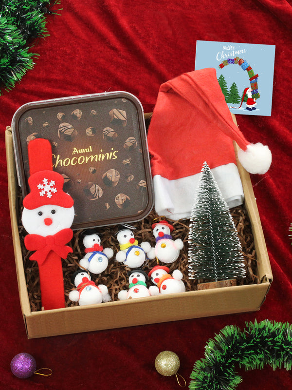 Christmas Chocolate Gift Combo with 6 Pc Christmas Little Snowball