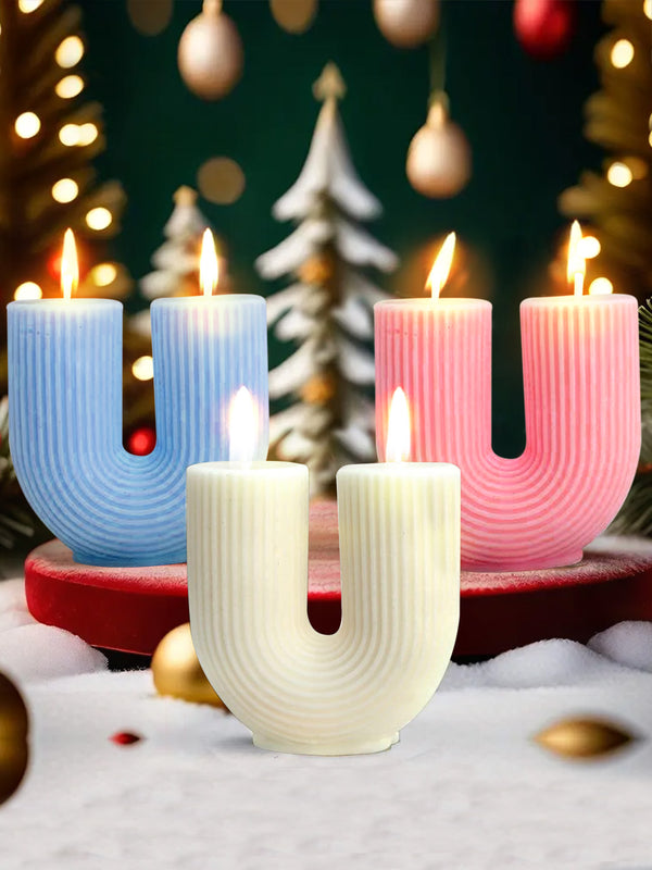 Set of 3 U-Shaped Diwali Fruit Temptation Scented Candle