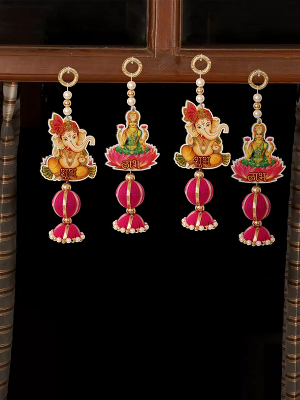 Set of 4 Shubh Labh Wall Door Hangings Latkan Toran