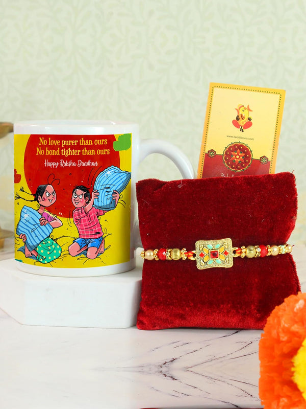 Multicolor Beads, Pearls, Diamond Designer Rakhi with Happy Rakshabandhan