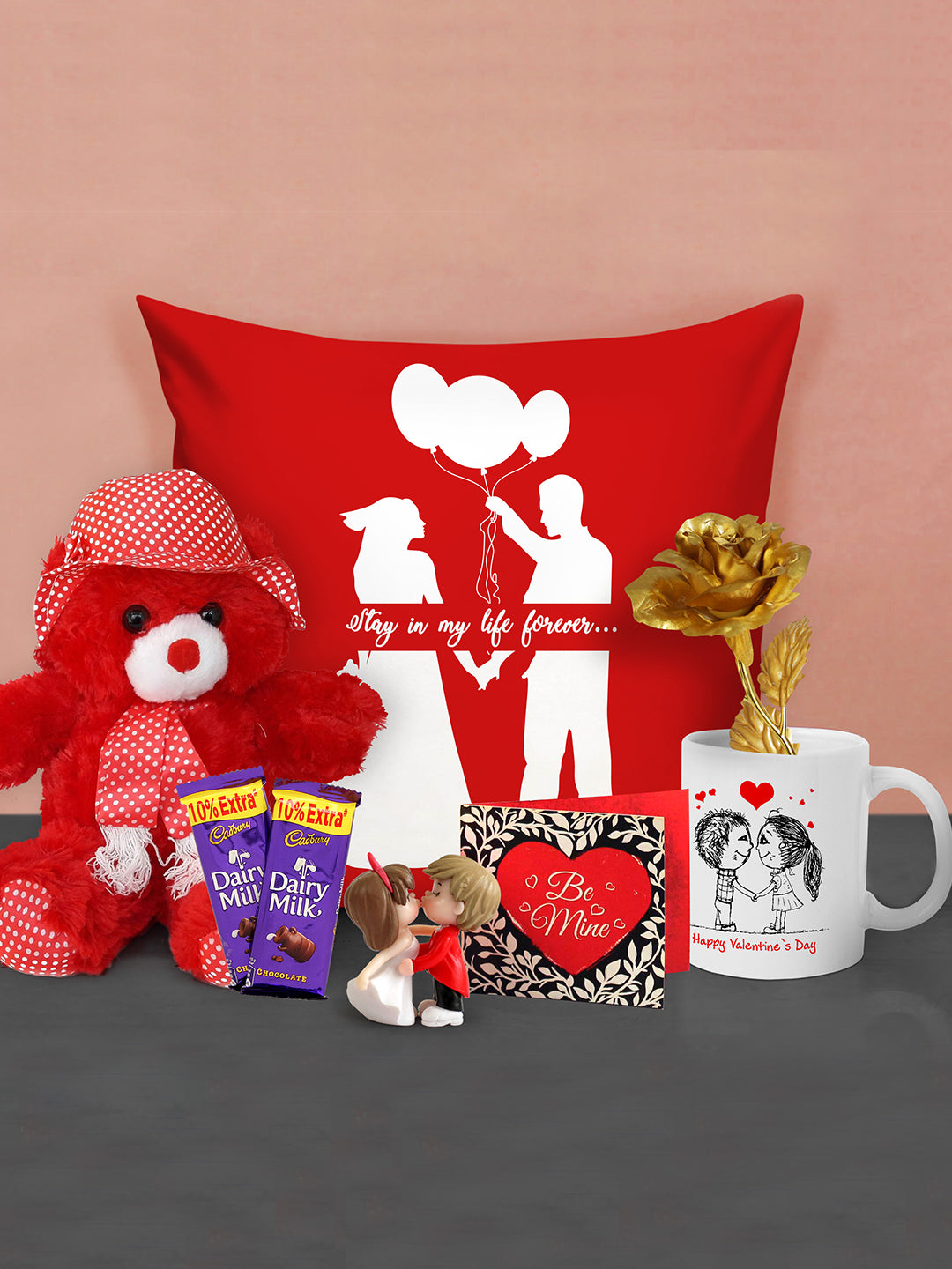 Decorative Buckets:Valentine Gifts|Anniversay Gifts|Combo Gift Box with  Hand Made SOAP RED