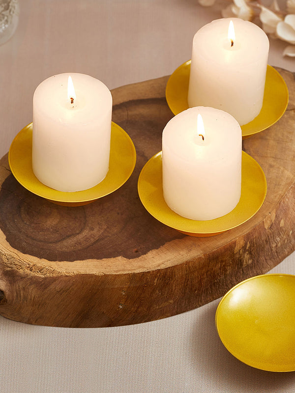 Beige Set of 4 Candle Holder