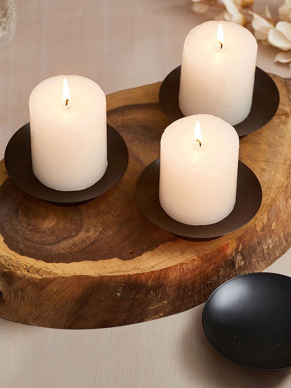 Set of 4 Black Candle Holder