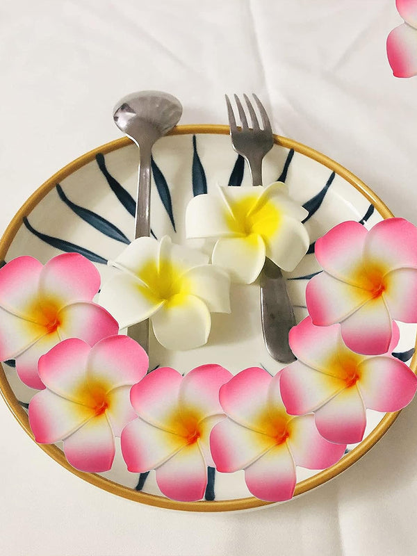 Pink & White 30-Pieces Plumeria Flower Petals