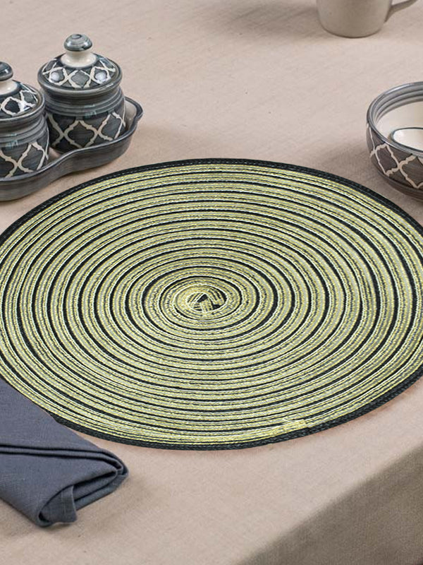 6-Pcs Green & Black Striped Dining Table Placemats