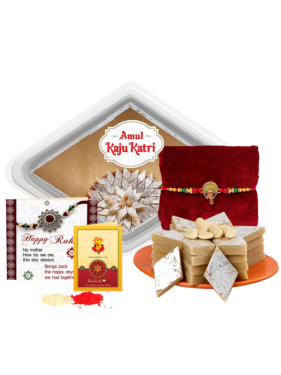 Buy CRAFTAM Rakhi Gifts for Brother - Budha Idol, Greeting, Roli Rice Pack  and 4 Rakhi Set Online at Best Prices in India - JioMart.
