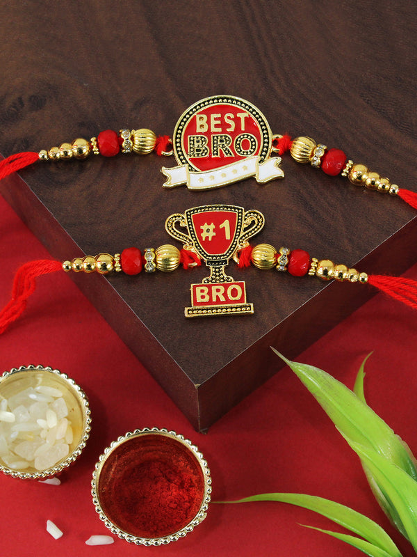 Set of 2 Best Bro Premium Rakhi | Rakhi Card | Roli Chawal Tika