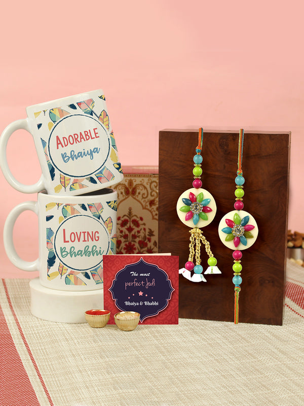 Raksha Bandhan Bhaiya Rakhi and Lumba Rakhi for Bhaiya Bhabhi with Gift Set