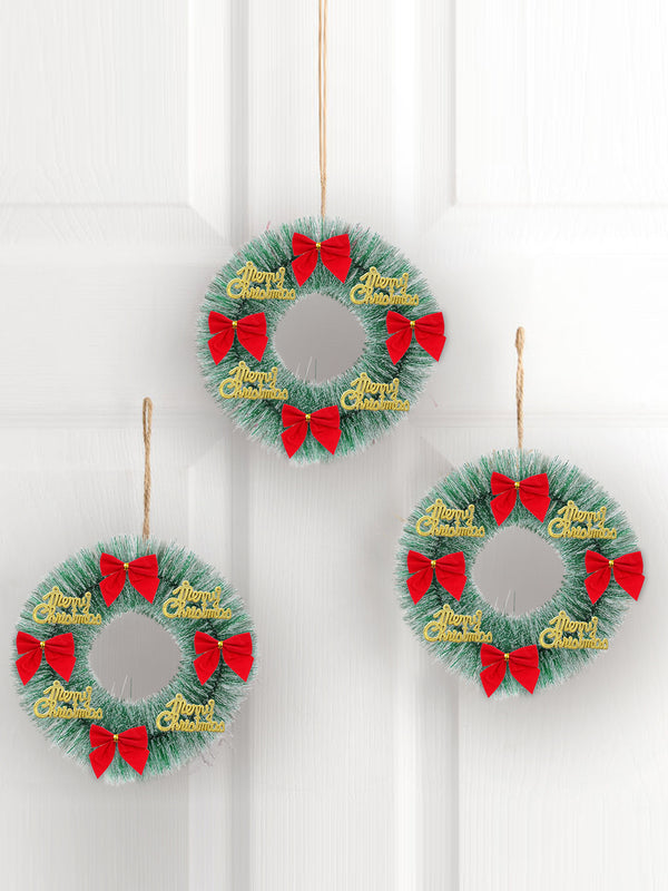 Decoration Xmas Wreath Wall Hanging Ornaments Home Decorations (Pack of 3)