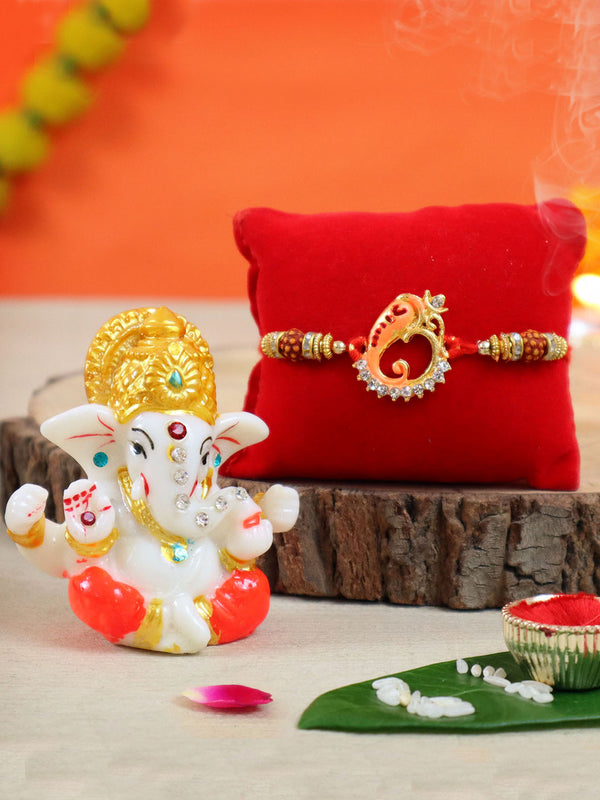 Rakhi for Brother with (Ganesha Idol) | Rakhi Card | Roli Chawal Packet