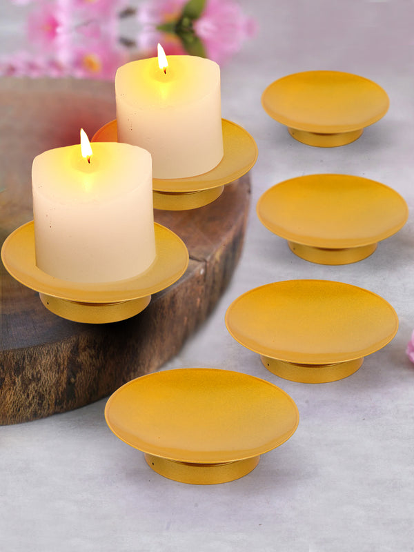 Set of 6 Beige Candle Holder