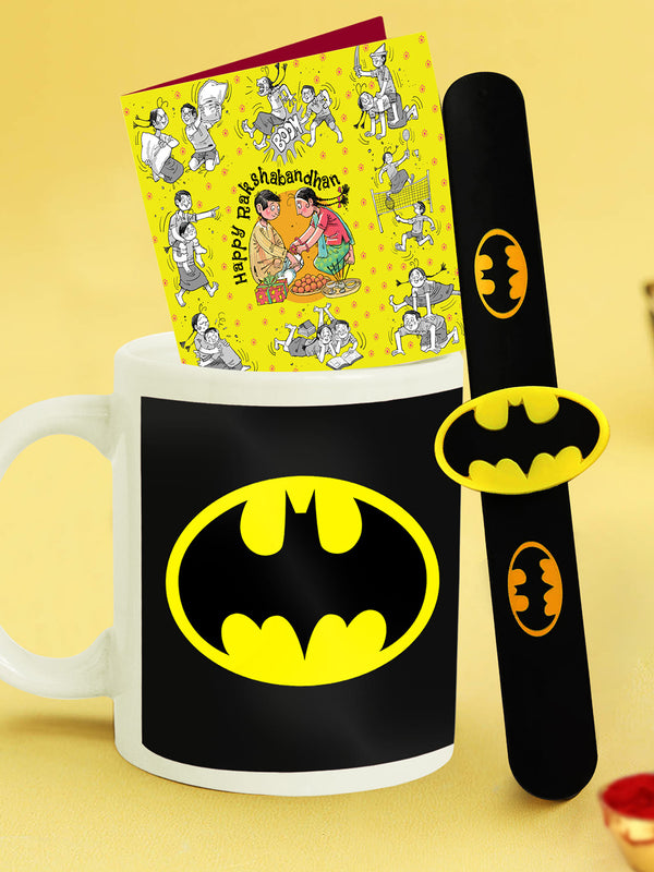 ATTRACTIVE BLACK BAND BATMAN CARTOON RAKHI FOR KIDS