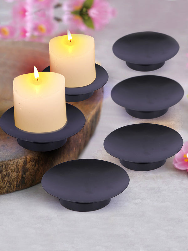 Set of 6 Black Candle Holder