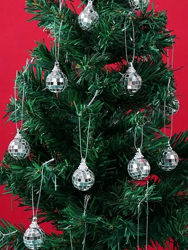 6-Pcs Grey Christmas Ball Ornaments