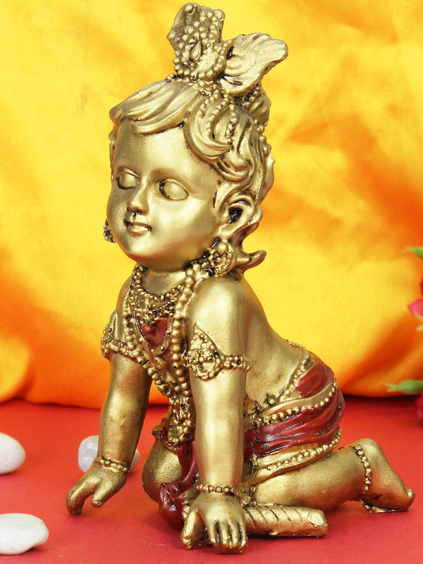 Gold Plated Baby Krishna Idol Showpiece