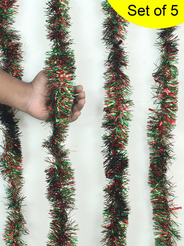 Christmas Garland Red And Green (Pack of 5)