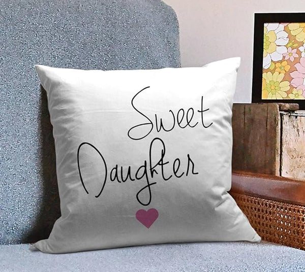 Birthday for Daughter Printed Cushion(12 inch X 12 inch with Filler) - Daughters Day for Daughter and Girls