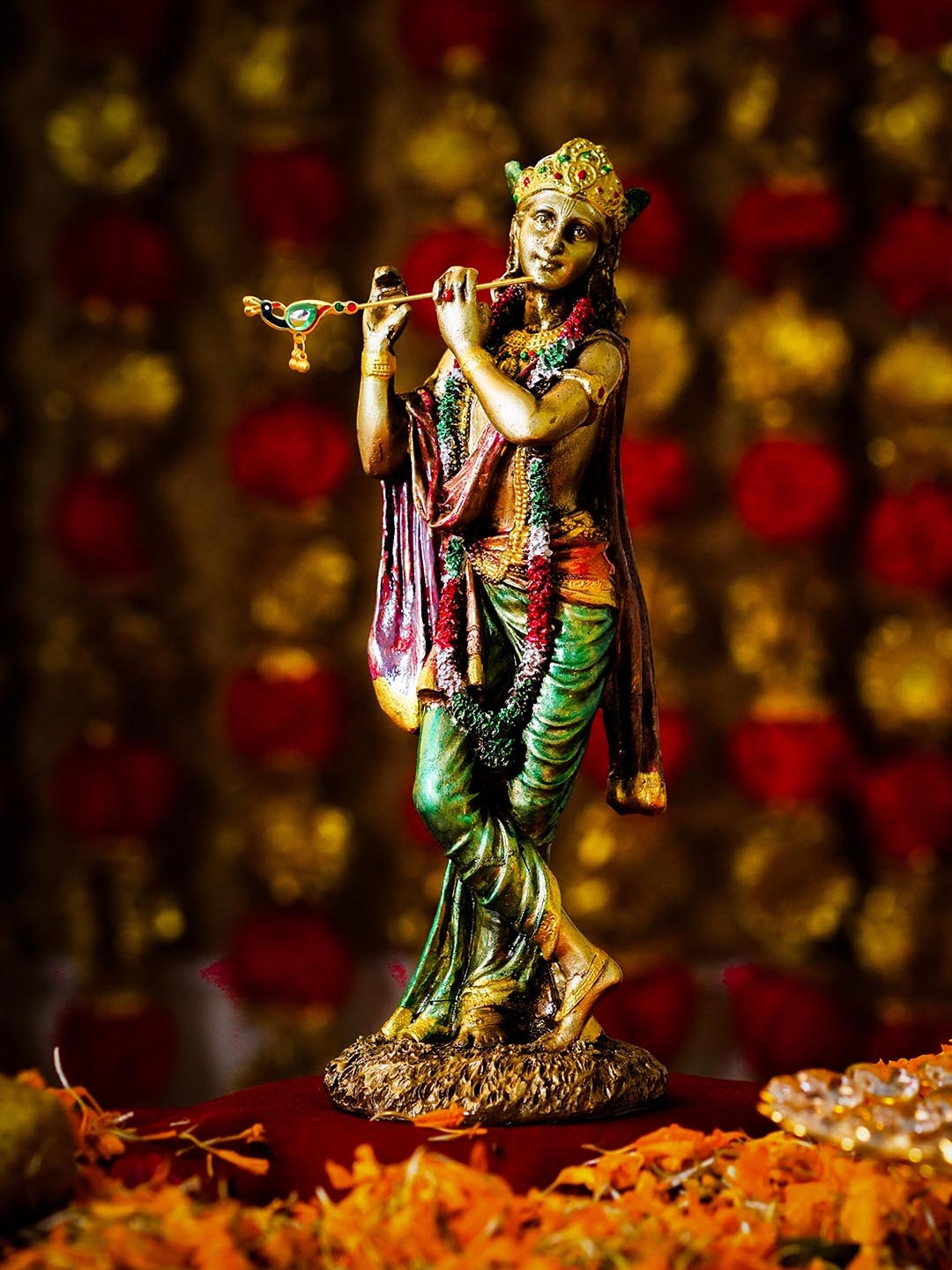 KD HUB Lord Radha Krishna Idol God Krishan Balgopal Makhan Chor Handicraft  Decorative Spiritual Puja vastu