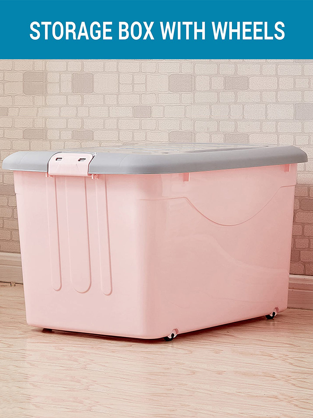 Plastic storage boxes on wheels with best sale handles