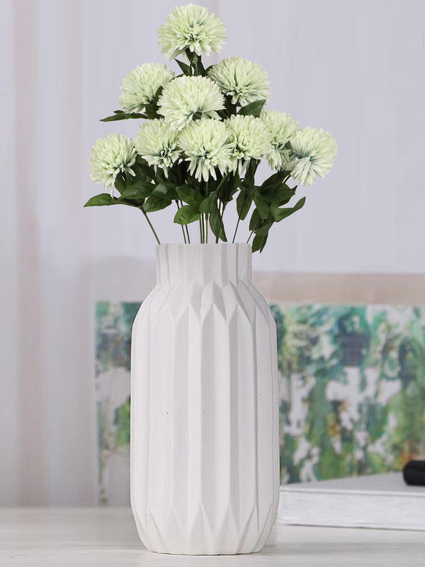 White & Green Chrysanthemum Artificial Flower Stick