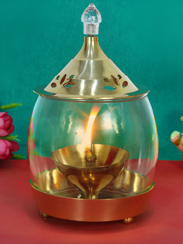 Brass Akhand Puja Diya For Diwali Decorations