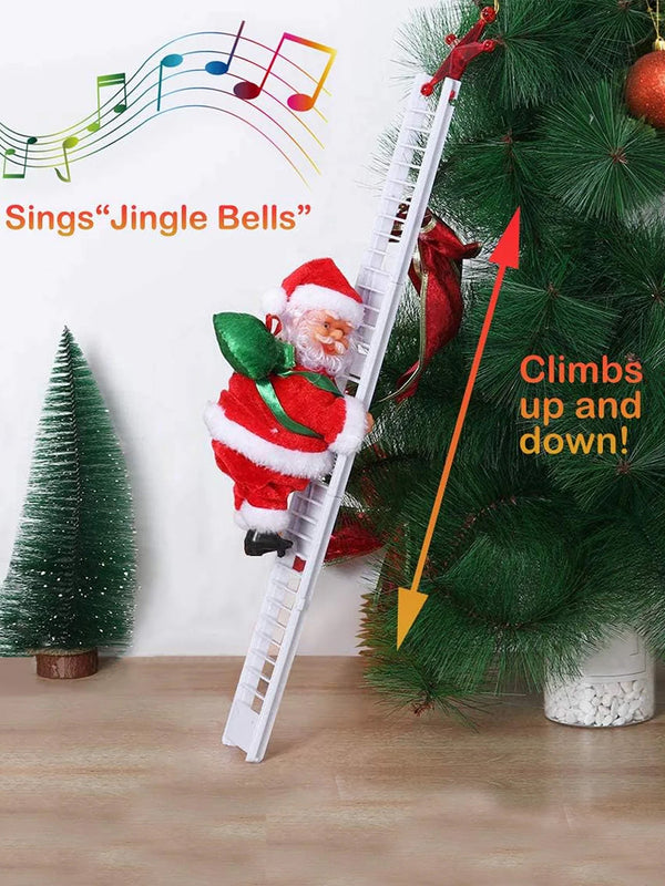 Christmas Musical Ladder Santa