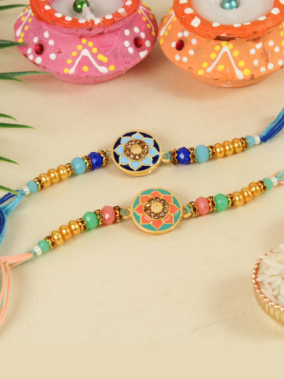 Buy | Raksha Bandhan Bracelet Rakhi for Brother - (Set of 2 Rakhi with ...